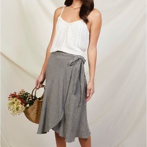Matty m striped wrap skirt NWT